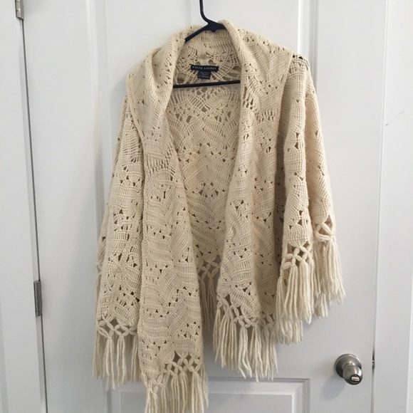 Ralph Lauren Blue Label Sweaters - Ralph Lauren Hand Knit hooded shawl